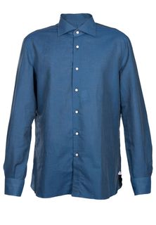 Рубашка мужская ISAIA 92466 синяя 44