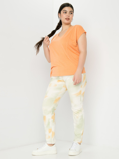 Футболка женская SAMOON by GERRY WEBER 871055-26221-6450 оранжевая 50