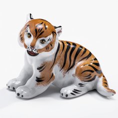 Статуэтка, Raritetus, "Тигренок", фарфор, роспись, Россия, 1991-2010 гг. Однажды