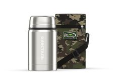 Термос Biostal/Биосталь-Охота с широкой горловиной, с ложкой в термочехле (NTS-500В)