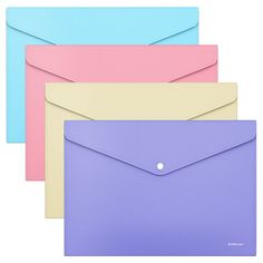 Папка-конверт на кнопке ErichKrause Diagonal Pastel непрозрачная, A4