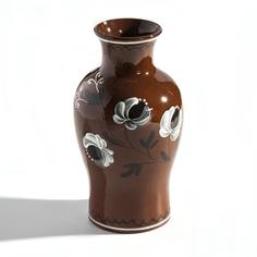Ваза, Raritetus, с цветочным декором, керамика, глазурь, СССР, 1970-1990 гг. Однажды