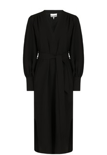 Платье женское GANNI 130950 черное 38 IT