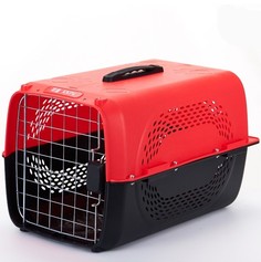 Авиа переноска для домашних животных Чистый котик 48,5х32х30 см, красный