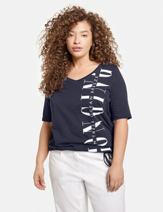 Футболка женская SAMOON by GERRY WEBER 871035-26202-8572 синяя 42