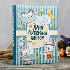Фотоальбом Мой первый альбом для мальчиков От 0 до 3 лет 48 страниц 19,7х24 см No Brand