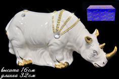 Статуэтка Носорог 32см. в подарочной упаковке Фарфор 117-018 118-117-018 Lenardi