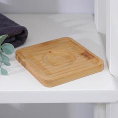 Мыльница бамбуковая, 0,9×10×10 см No Brand