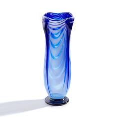 Ваза, Raritetus, для цветов, цветное стекло, гутная техника, СССР, 1980-1990 гг. Однажды