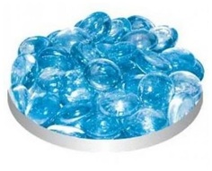 Грунт для аквариума стеклянный Triton №131, плоский, 170 г, голубой блестящий Тритон