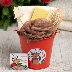 Подарочный набор новогодний "С НГ" полотенце и акс No Brand