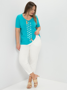 Футболка женская SAMOON by GERRY WEBER 871040-26206-8562 голубая 44