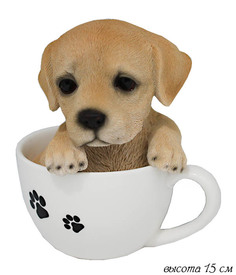 Статуэтка Собачка в чашке в подарочной упаковке Полистоун 120-013 118-120-013 Lenardi