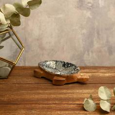 Мыльница "Черепашка Агун" 15х10х2 см дерево No Brand