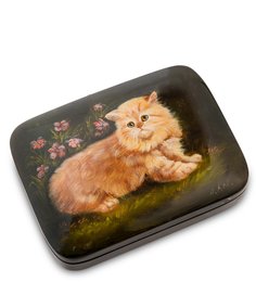 Шкатулка Рыжий котёнок (ручная работа) Народные промыслы