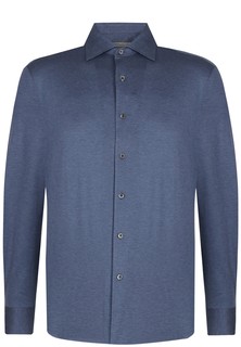 Рубашка мужская Corneliani 128423 синяя 43