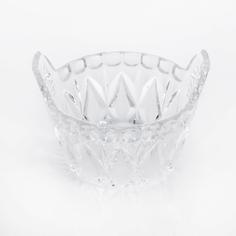 Конфетница с резным декором, Raritetus, хрусталь, алмазная грань, СССР, 1970-1990 гг. Однажды