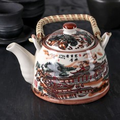 Чайник заварочный Пейзаж, 600 мл, с металлическим ситом No Brand