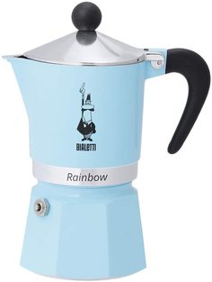 Гейзерная кофеварка Bialetti Rainbow 6 чашек 5042 голубая No Brand