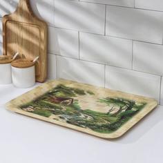 Поднос для завтрака «Деревенька», 43×29 см No Brand