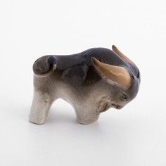 Статуэтка "Бык", фарфор, аэрография, ЛФЗ, СССР, 1970-1991 гг. Однажды
