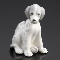 Статуэтка "Щенок мраморного дога", скульптор П.П.Веселов, фарфор, ЛФЗ, СССР, 1970-1980 гг. Однажды