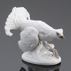 Статуэтка "Тетерев", фарфор, золочение, фабрика "Grafenthal", Германия, 1900-1940 гг. Однажды