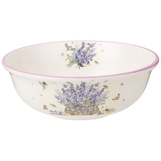 Салатник AGNESS 358-2012, "Прованс лаванда", 21,5х21,5x7,5 см, 1350 мл