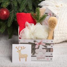 Набор подарочный "Счастья в сердце" полотенце и акс No Brand