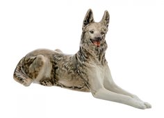 Статуэтка "Немецкая овчарка", фарфор, В. С. Драчинская, СССР, 1970-1991 Однажды