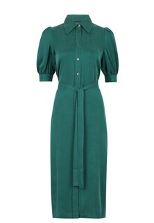 Платье женское Poustovit 125149 зеленое 40 IT