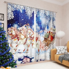 Штора классическая Сирень srn576588 145x260 см разноцветная