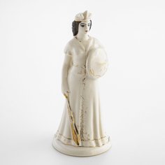 Статуэтка "Царица Тамара" ("Анаит"), фарфор, роспись, золочение, ЕФЗ, СССР, 1960-1980 гг. Однажды