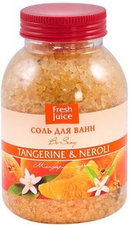 Соль для ванн мандарин, нероли Fresh Juice, 1100 г