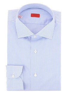 Рубашка мужская ISAIA 95141 голубая 40
