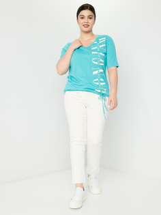 Футболка женская SAMOON by GERRY WEBER 871035-26202-8562 голубая 52