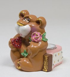 15752 Подсвечник гипсовый "Медведь" эк. No Brand