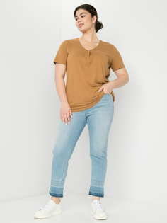 Футболка женская SAMOON by GERRY WEBER 871038-26203-7120 коричневая 48