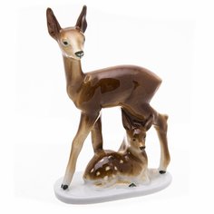Статуэтка "Лань с детёнышем", фарфор, фабрика "Carl Scheidig", Германия, 1935-1972 гг. Однажды