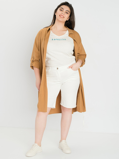 Шорты женские SAMOON by GERRY WEBER 820039-21457-9700 белые 46 EU