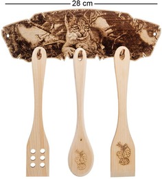 Набор из лопаток кедровых и ложки Рысенок КД-22/011 113-405558 Art Home