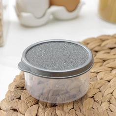 Доляна Контейнер пищевой Доляна «Гранит», 150 мл, круглый, цвет серый