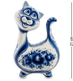 Фигурка Кот-Ватрушка (Гжельский фарфор) ГЛ-514 113-706539 Art East
