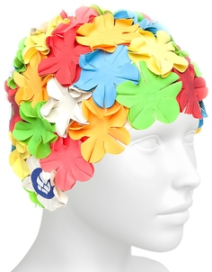 Шапочка для плавания Mad Wave Flower red