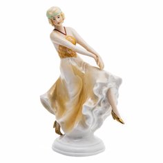 Статуэтка, Raritetus, "Сидящая танцовщица", фарфор, золочение, Германия, 1900-1940 гг. Однажды