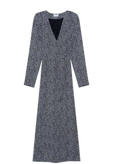 Платье женское GANNI 124753 синее 38 IT