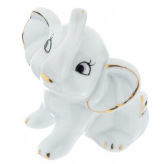 Статуэтка, Raritetus, "Слонёнок ", фарфор, роспись, золочение, Китай, 2000-2015 гг. Однажды