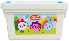Ящик для хранения игрушек Little Angel Малышарики пластик белый LA1152 5,1л