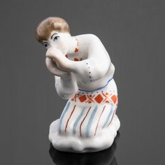 Статуэтка "Пастушок" ("Лель"), фарфор, роспись, Артель "Прогресс", СССР, 1950-1960 гг. Однажды