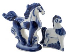 Статуэтка, Raritetus, "Кони", фарфор, роспись, Россия, 1992-2000 гг. Однажды